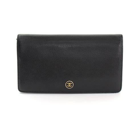 chanel bifold wallet caviar black use as clutch|Bags .